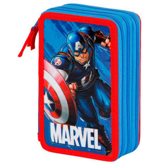Plumier triple CAPITAN AMERICA
