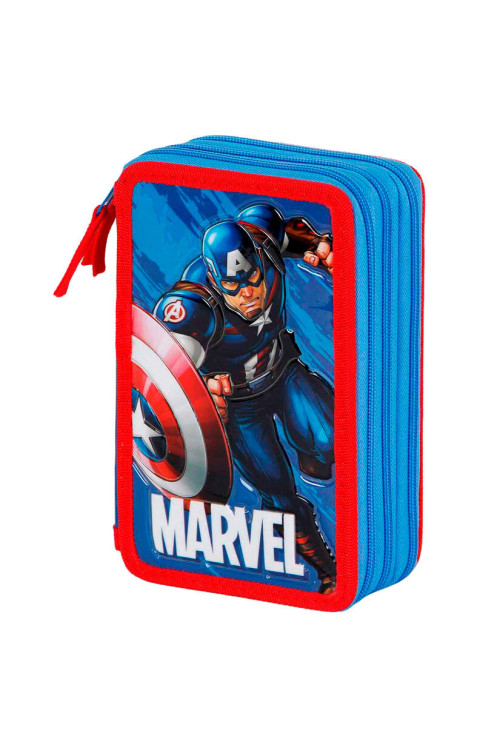 Plumier triple CAPITAN AMERICA