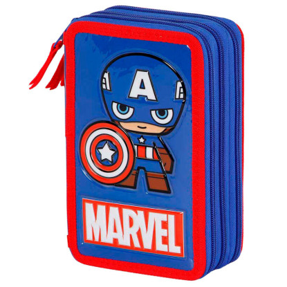 Plumier triple CAPITAN AMERICA