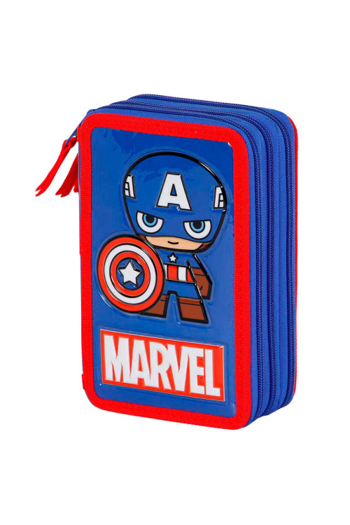 Plumier triple CAPITAN AMERICA