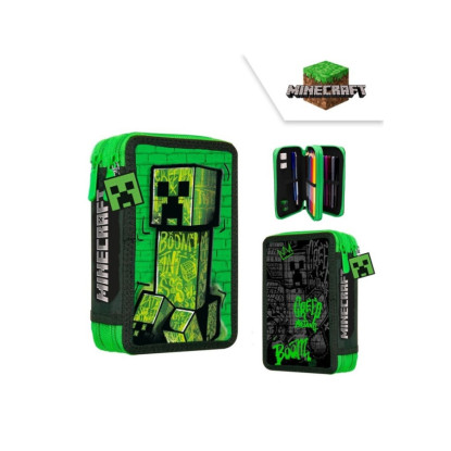Plumier doble MINECRAFT