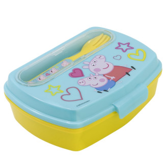 Tupper rect. cubiertos PEPPA