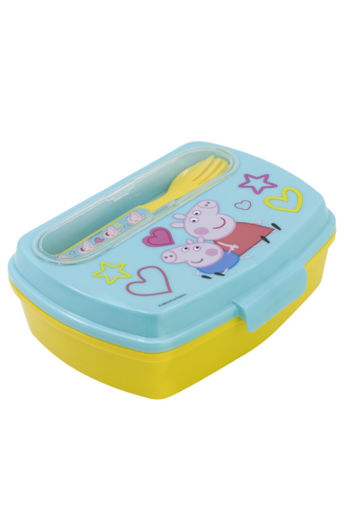 Tupper rect. cubiertos PEPPA