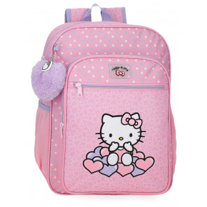 Mochila 38cm HELLO KITTY hearts & dots