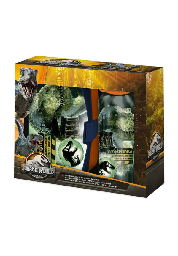 Set tupper + botella JURASSIC
