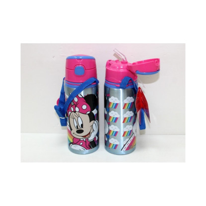 Botella 600ml correa MINNIE rainbow