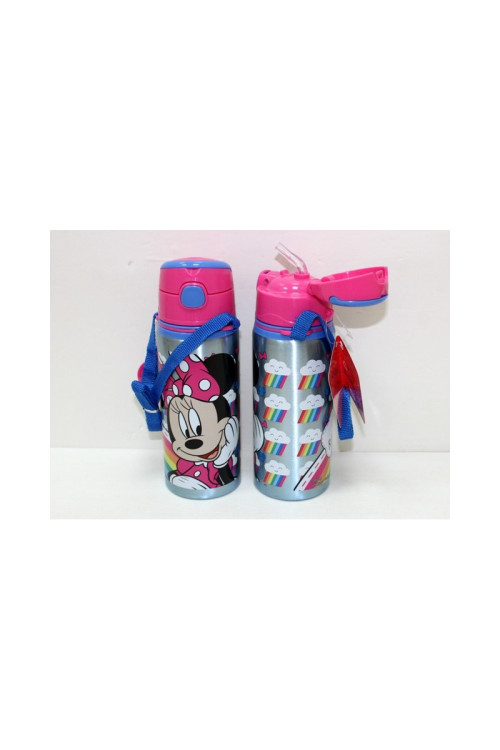 Botella 600ml correa MINNIE rainbow
