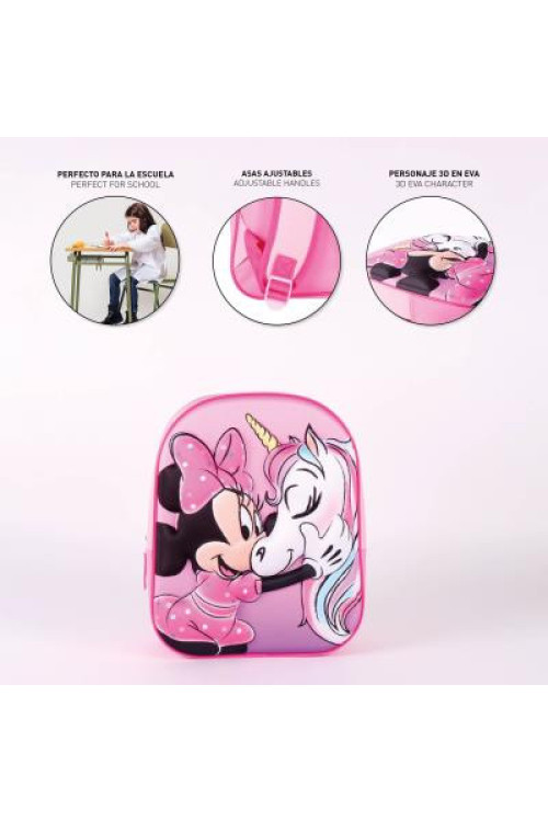 Mochila 31cm 3D MINNIE unicorn