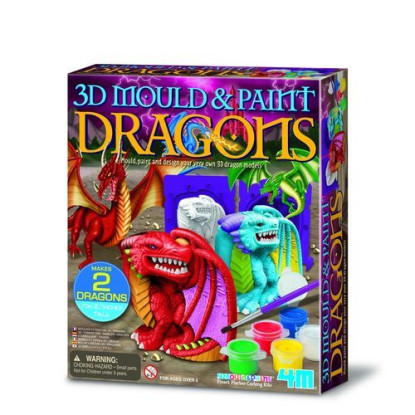 Juego moldea y pinta DRAGONES