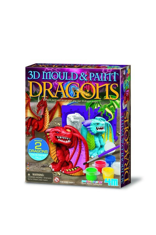 Juego moldea y pinta DRAGONES