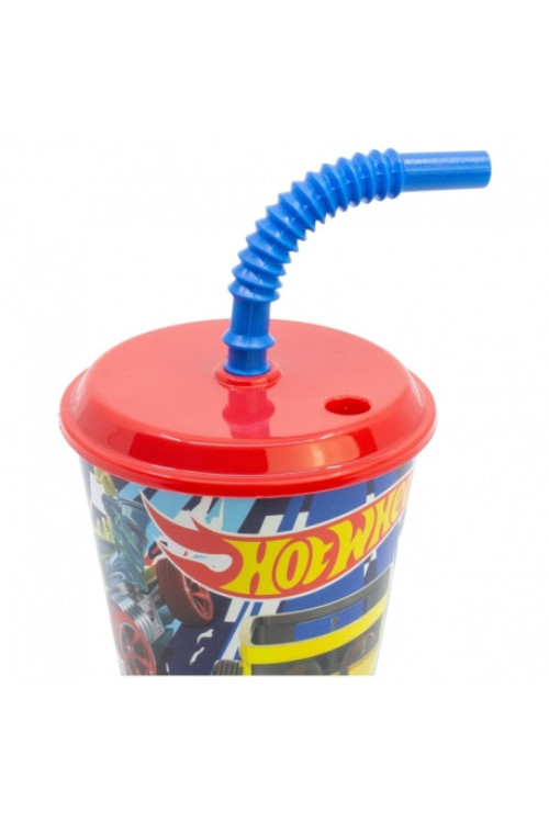 Vaso caña 430ml HOT WHEELS