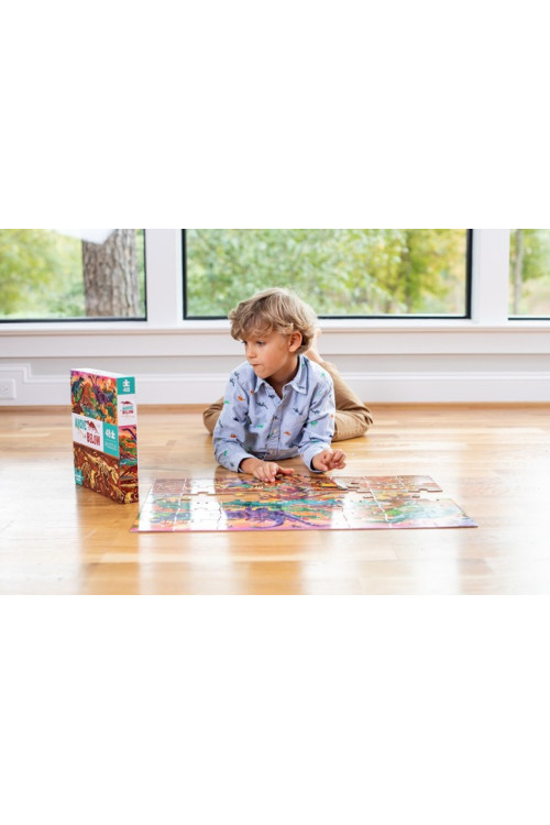 Puzzle 48pc above + below DINOS