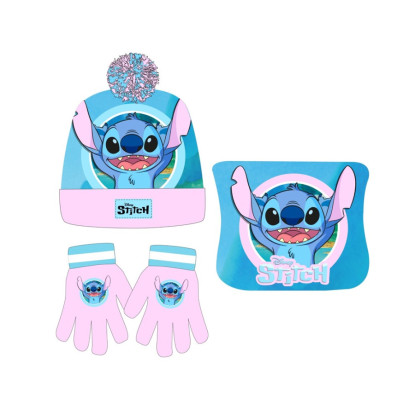 Set gorro guante braga STITCH