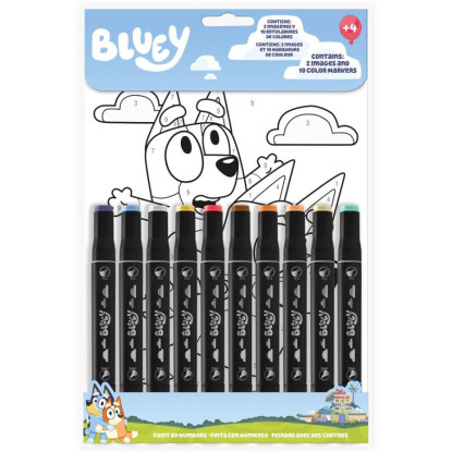 Set colorear numeros BLUEY