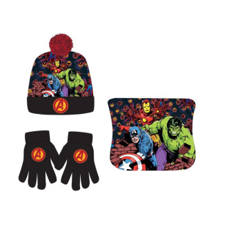 Set gorro guante braga AVENGERS
