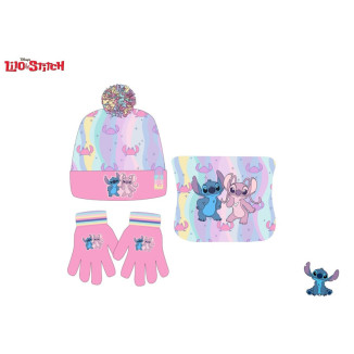 Set gorro guante braga STITCH
