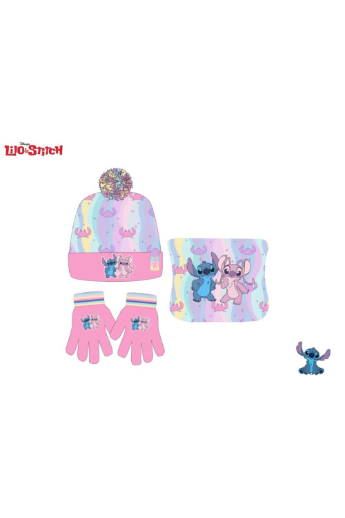 Set gorro guante braga STITCH