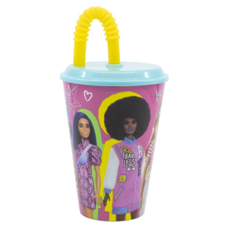 Vaso caña 430ml BARBIE