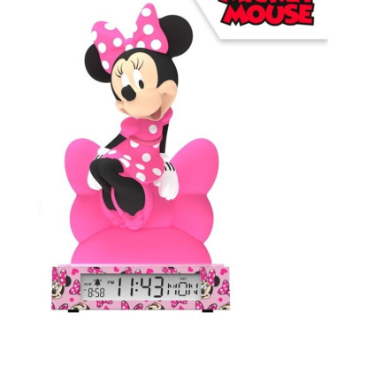 Lampara 3D + despertador MINNIE