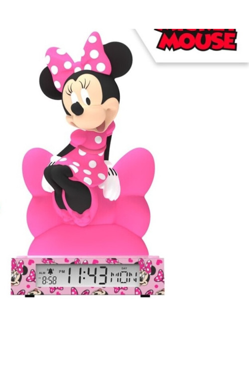 Lampara 3D + despertador MINNIE