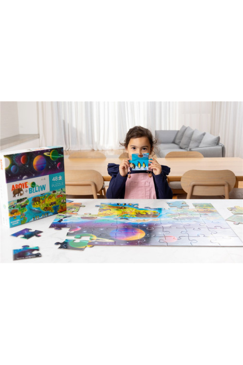 Puzzle 48pc above + below TIERRA Y ESPACIO