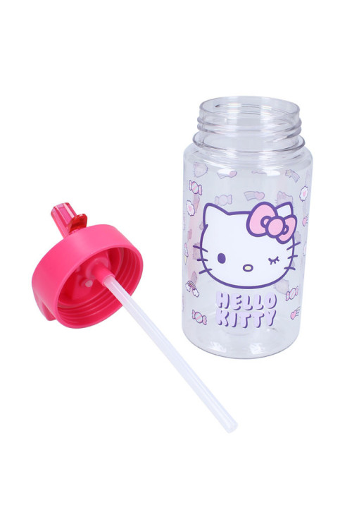 Botella pajita 450ml HELLO KITTY