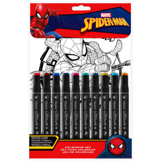 Set colorear numeros SPIDER