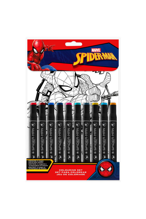 Set colorear numeros SPIDER
