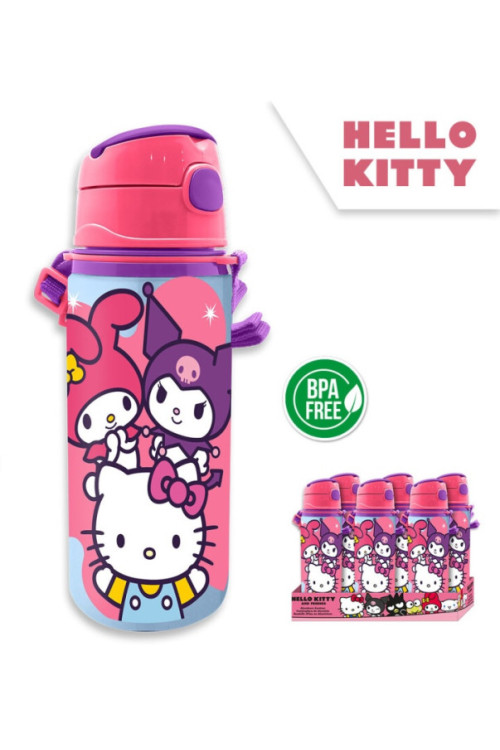 Botella 600ml correa HELLO KITTY