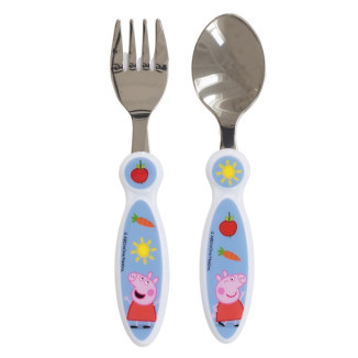 Set cubiertos metal PEPPA