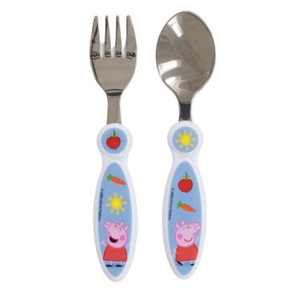 Set cubiertos metal PEPPA