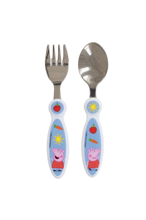 Set cubiertos metal PEPPA