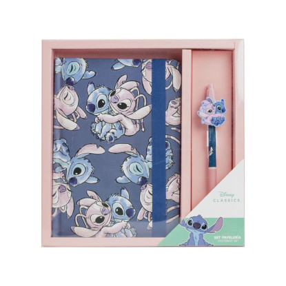 Set papeleria + boli STITCH