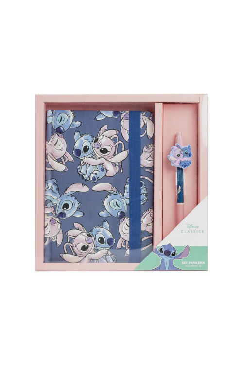 Set papeleria + boli STITCH