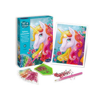 Art & creations tablero purpurina UNICORNIO