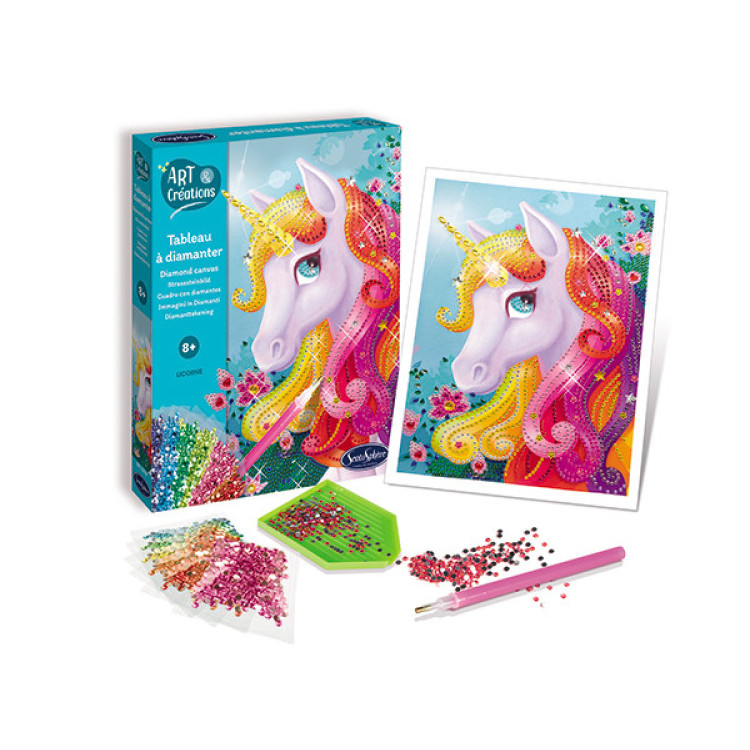 Art & creations tablero purpurina UNICORNIO