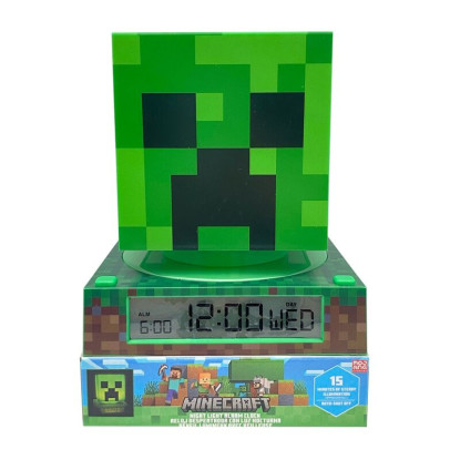 Lampara 3D + despertador MINECRAFT