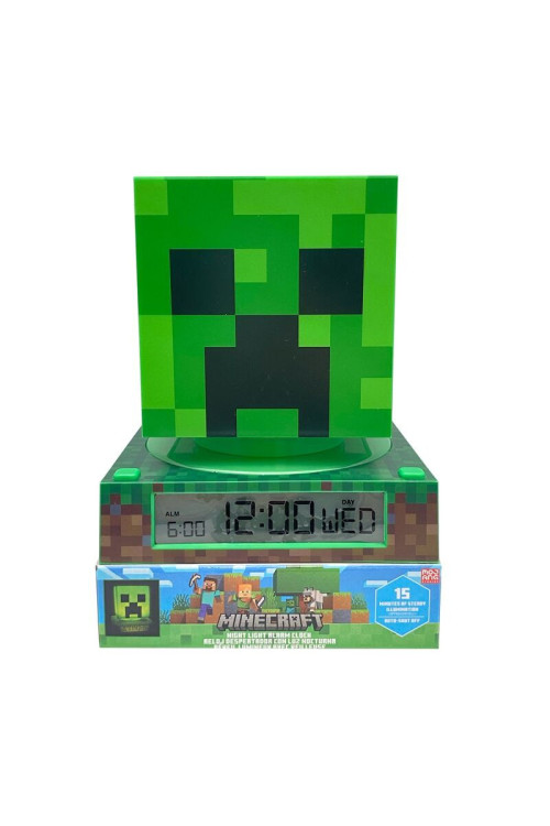 Lampara 3D + despertador MINECRAFT