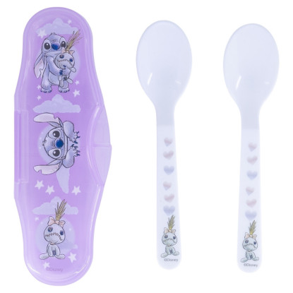 Estuche 2 cubiertos bebe STITCH