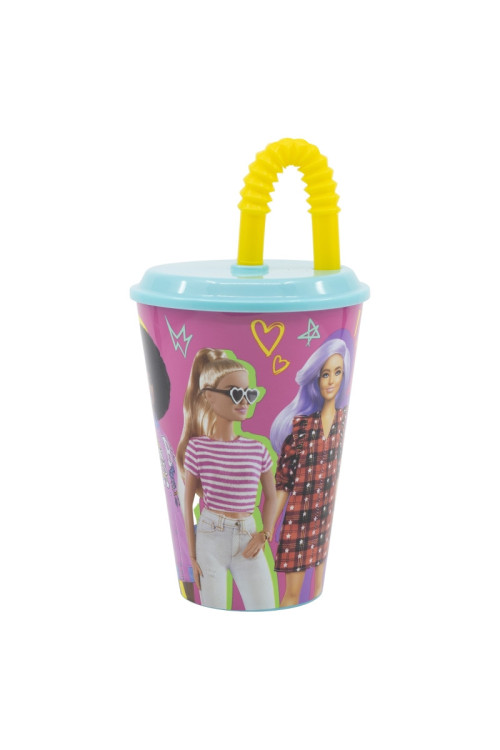 Vaso caña 430ml BARBIE