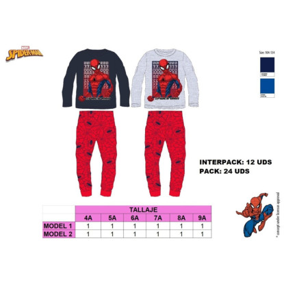 Pijama SPIDER navy/grey