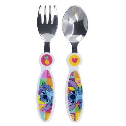 Set cubiertos metal STITCH