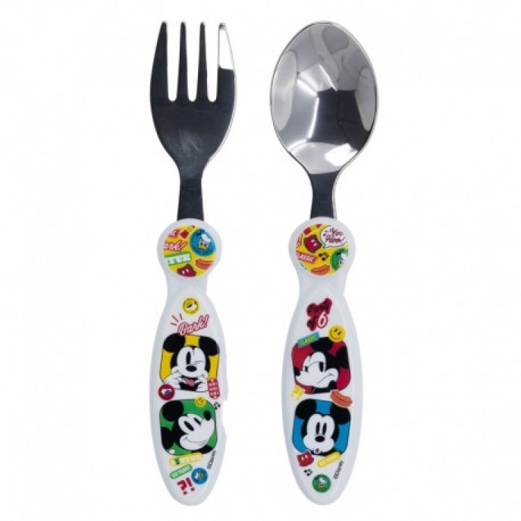Set cubiertos metal MICKEY