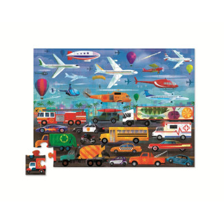 Puzzle 48pc above + below COCHES Y AVIONES