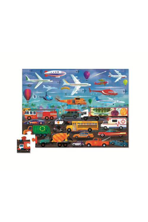 Puzzle 48pc above + below COCHES Y AVIONES