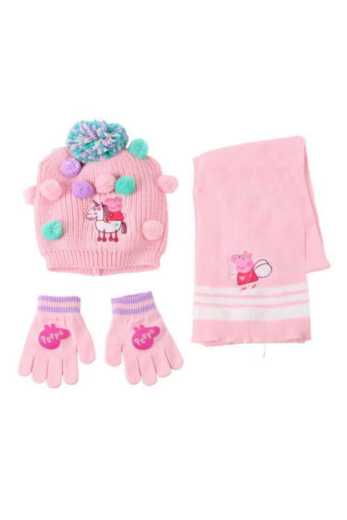 Set gorro guante bufanda PEPPA