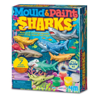 Juego moldea y pinta magnetico TIBURONES