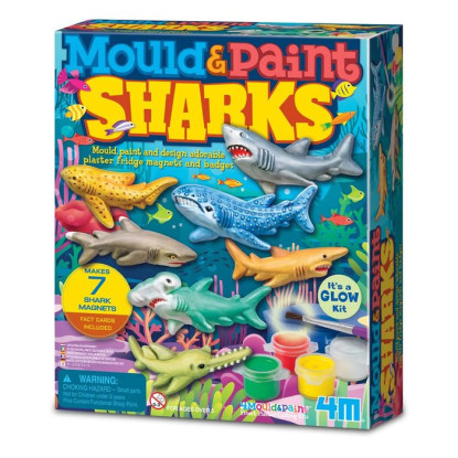 Juego moldea y pinta magnetico TIBURONES