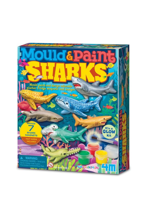 Juego moldea y pinta magnetico TIBURONES