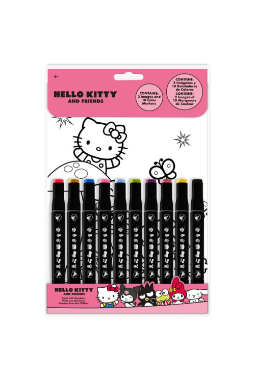 Set colorear numeros HELLO KITTY